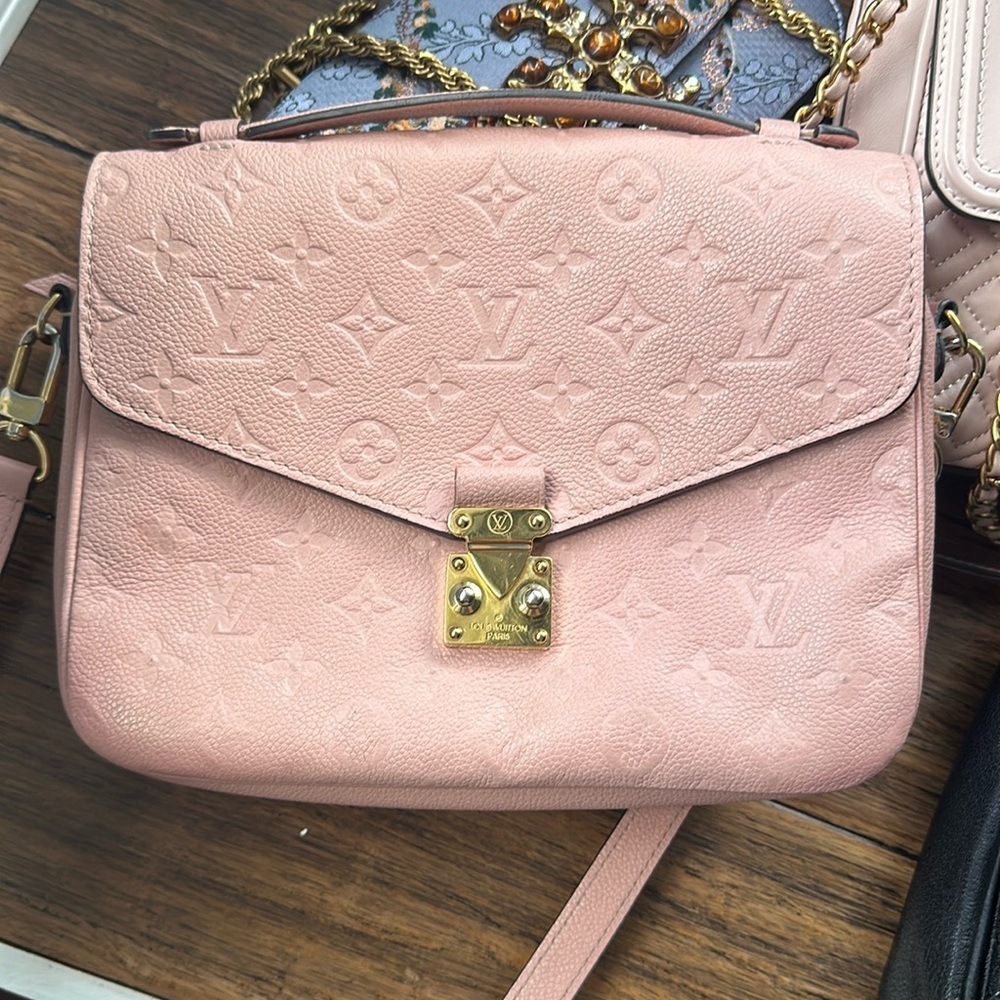 🎀PINK Louis Vuitton Pochette Metis empreinte crossbody purse monogram bag - Picture 16 of 16